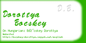 dorottya bocskey business card